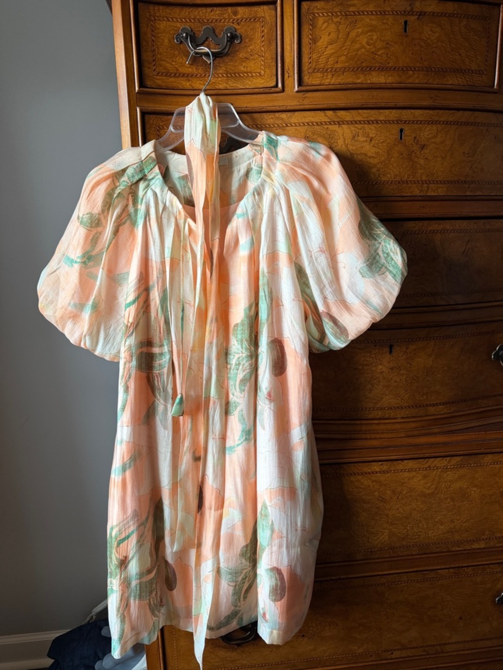 Jade Peach and Mint Floral Dress